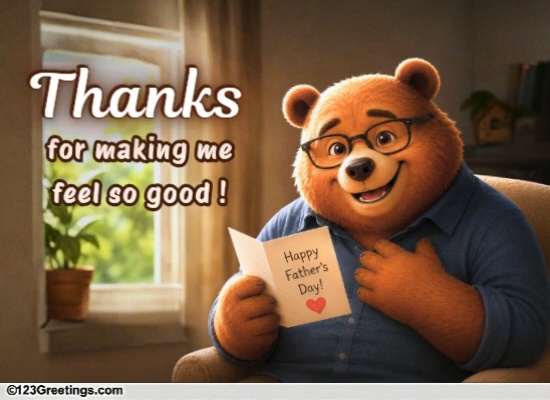 Thank You Card For Fathers Day Wishes