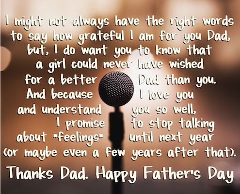 From A Girl Who Loves Her Dad.