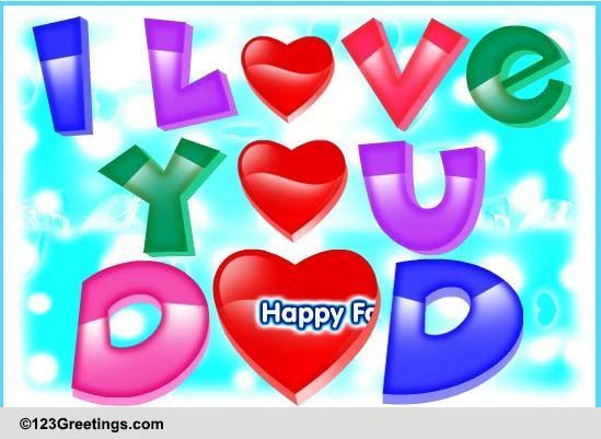 A Loving Fathers Day Ecard.