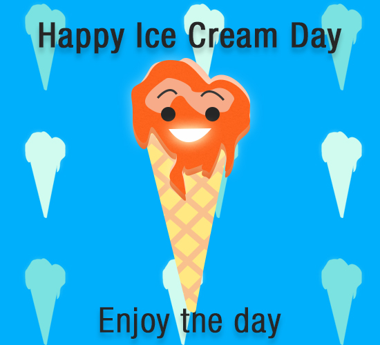 Happy Ice Cream Day, Orange...