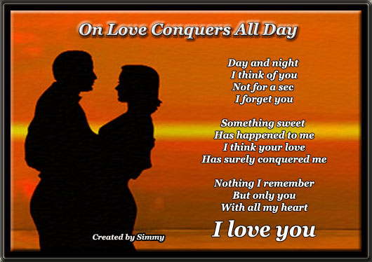 Your Love Surely Conquered Me. Free Love Conquers All Day eCards | 123 ...