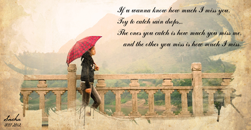 Missing You In Rains. Free Love Conquers All Day eCards, Greeting Cards