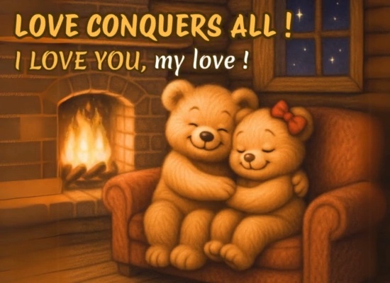 Send Warm Love Conquers All Day Wishes