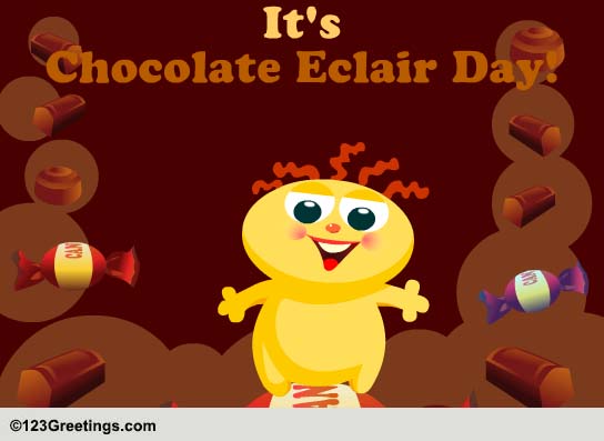 Perfect Wish For Chocolate Eclair Day.