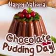 A Sweet Treat On Chocolate Pudding Day.