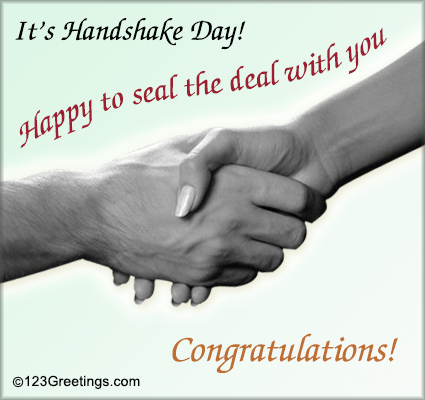 It Is Handshake Day!