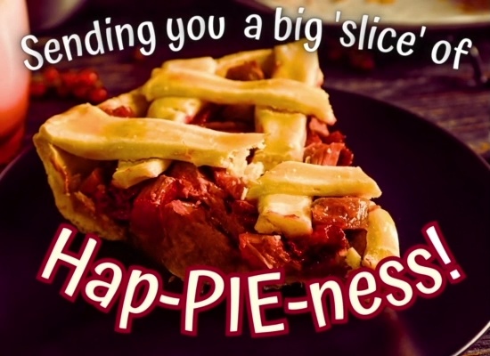 Strawberry Rhubarb Pie Day Wishes