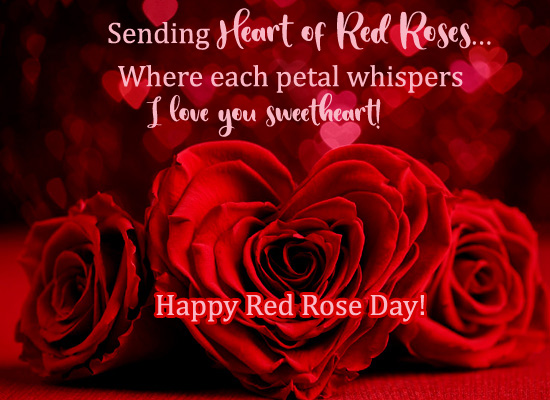 Sending Heart Of Red Roses...