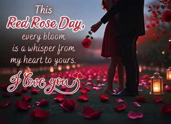 Ecard For A Beautiful Red Rose Day