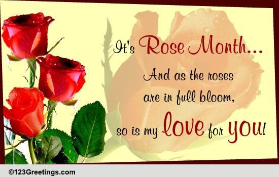 Send Romantic Wishes For Rose Month!