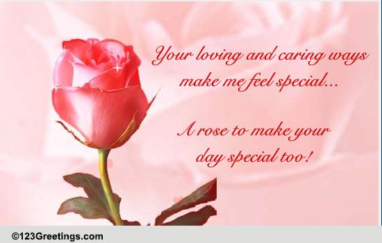 Loving And Caring... Free Rose Month eCards, Greeting Cards | 123 Greetings