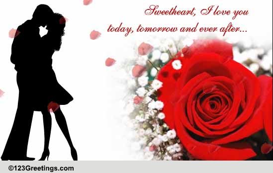 Sweet Rose Wishes For Love!