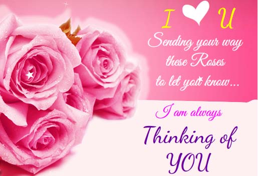 I Am Always Thinking About U. Free Rose Month eCards, Greeting Cards ...