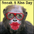 Send Sneak a Kiss Day Ecard!