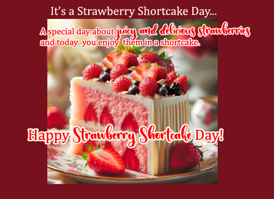 Juicy Delicious Strawberries With Cake.