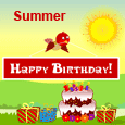 Sunny Wishes On Summer Birthday.