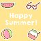 Cute Happy Summer Card.
