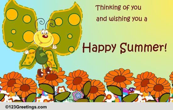 A Warm Summer Miss You Note!