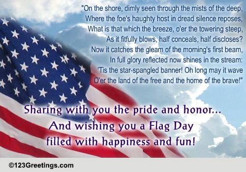 Warm Wishes On Flag Day.
