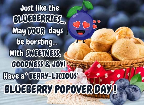 Blueberry Popover Day Wishes
