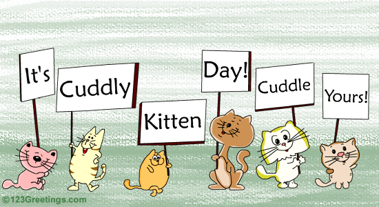 A Cuddly Kitten Day Fun Wish!