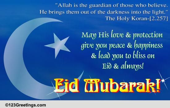 Eid-ul Adha Warm Wishes... Free Allah's Blessings eCards, Greeting ...