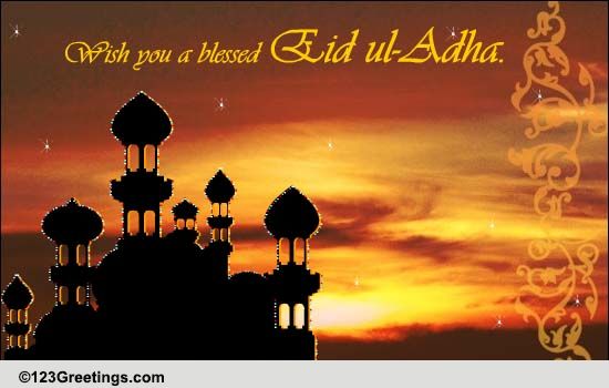 Blessings of Allah On Eid ul-Adha. Free Allah's Blessings eCards | 123