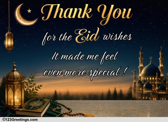 Send Thanks For Eid Ul Adha Wishes