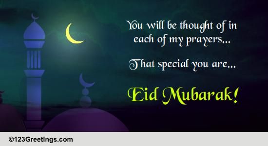 In My Prayers On Eid... Free Spirit of Eid eCards, Greeting Cards | 123 ...