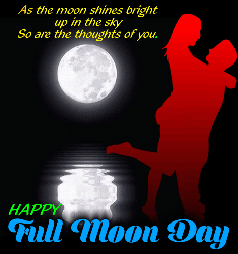 A Beautiful Full Moon Day Card.