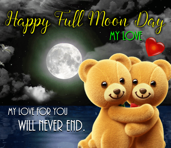 A Cute Full Moon Day Ecard For You.