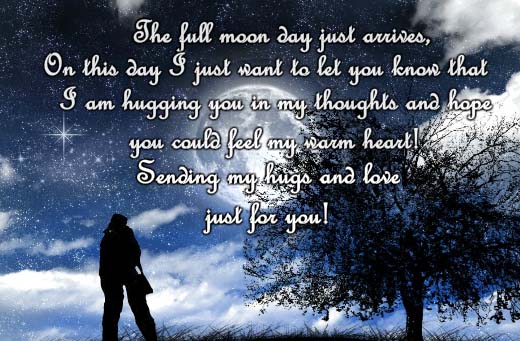 Hugging You In My Thoughts! Free Full Moon Day eCards, Greeting Cards ...