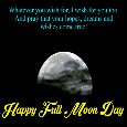 Full Moon Wish E-card For Your Friend.