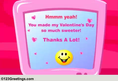 Send Thank You Wishes To Your Love..