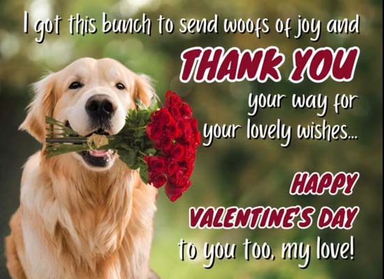 Thank Ur Loved Ones For Valentine Wish. Free Thanks for a Great ...