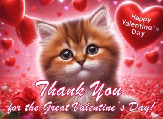 Adorable Valentine’s Day Thank You. Free Thanks for a Great Valentine's ...