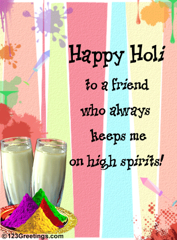 Friendly Wishes On Holi...