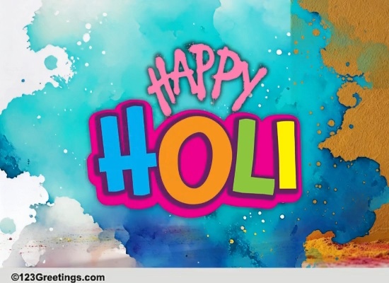 Fun Filled Holi Ecard For Loved Ones