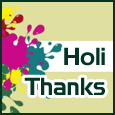 A Colorful Thanks On Holi...