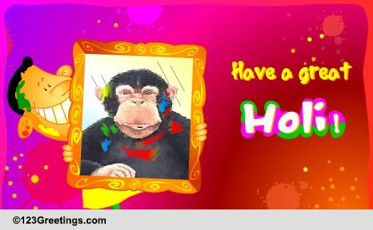 Share Playful Holi Wish With Friends!