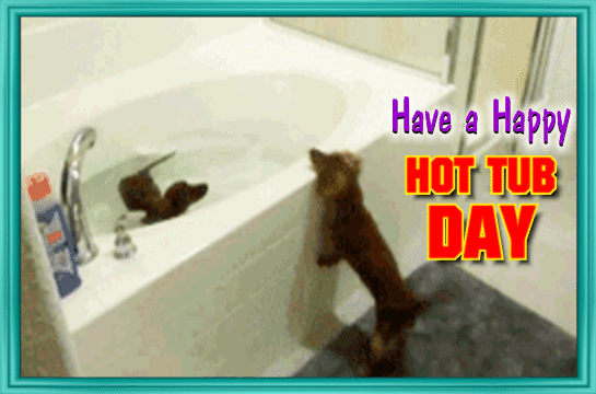 A Cute Hot Tub Day Card.