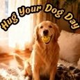 Playful Hug Your Dog Day Wish