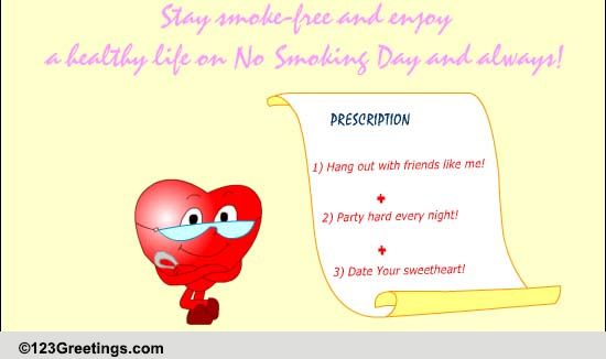 Send An ecard For A Smoke Free Day.