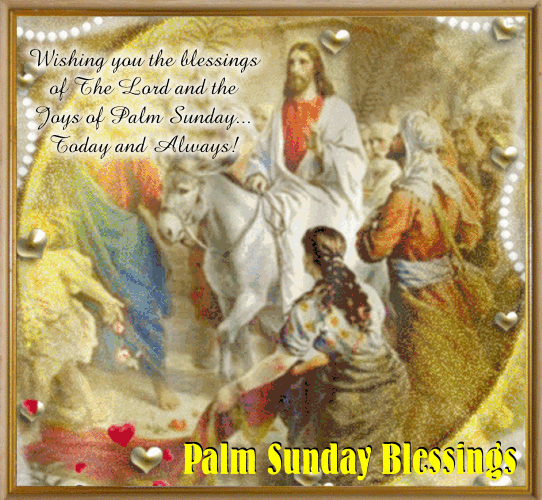 Palm Sunday Blessings Card.