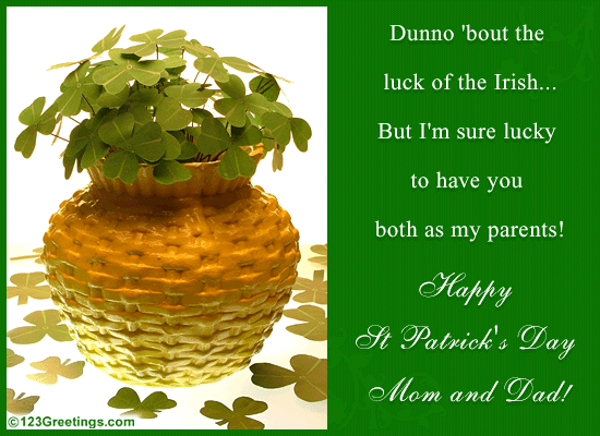 A Cardinals Blessing And Holliday Greeting For St. Patrick's Day