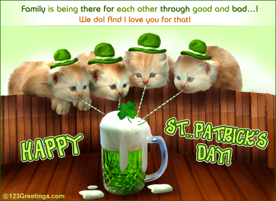 A St. Patrick's Day Family Wish! Free Family eCards, Greeting Cards ...