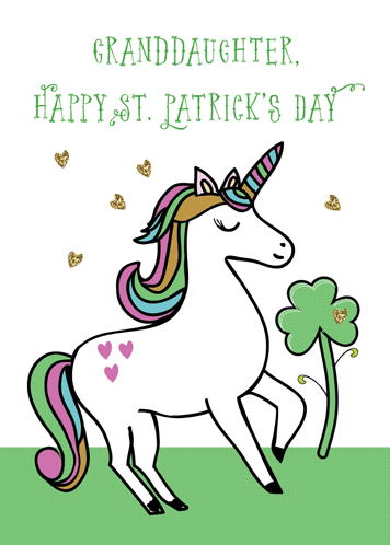 Granddaughter St. Patrick’s Day Unicorn.