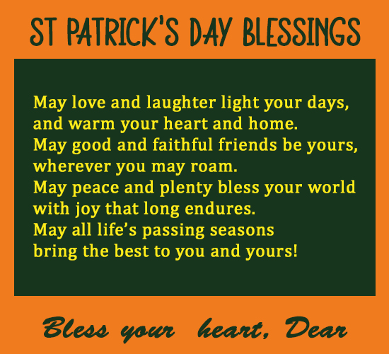 St. Patricks Day,  Irish Blessing.
