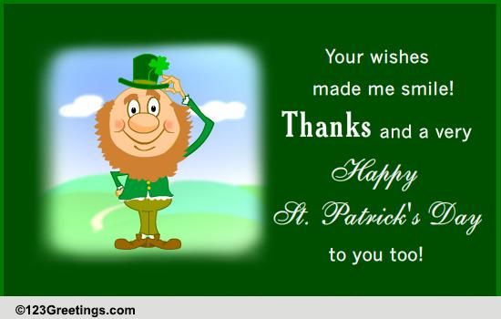Share St. Patrick's Day Thanks!