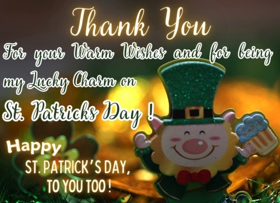 Send Warm Thanks To Your Lucky Charm